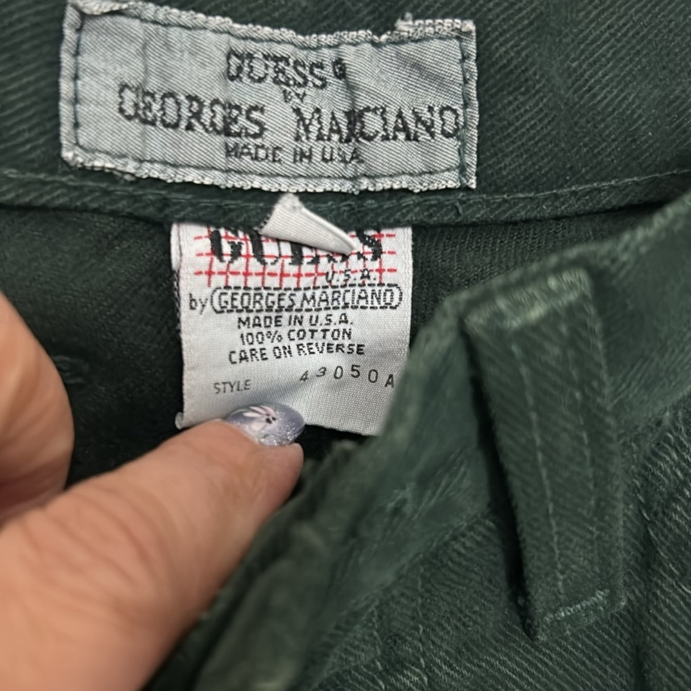 Vintage Guess Georges Marciano Green Twill Mom Jeans - Picture 6 of 6